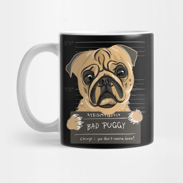 Bad Puggy dogs pug dog holder pug by OfCA Design